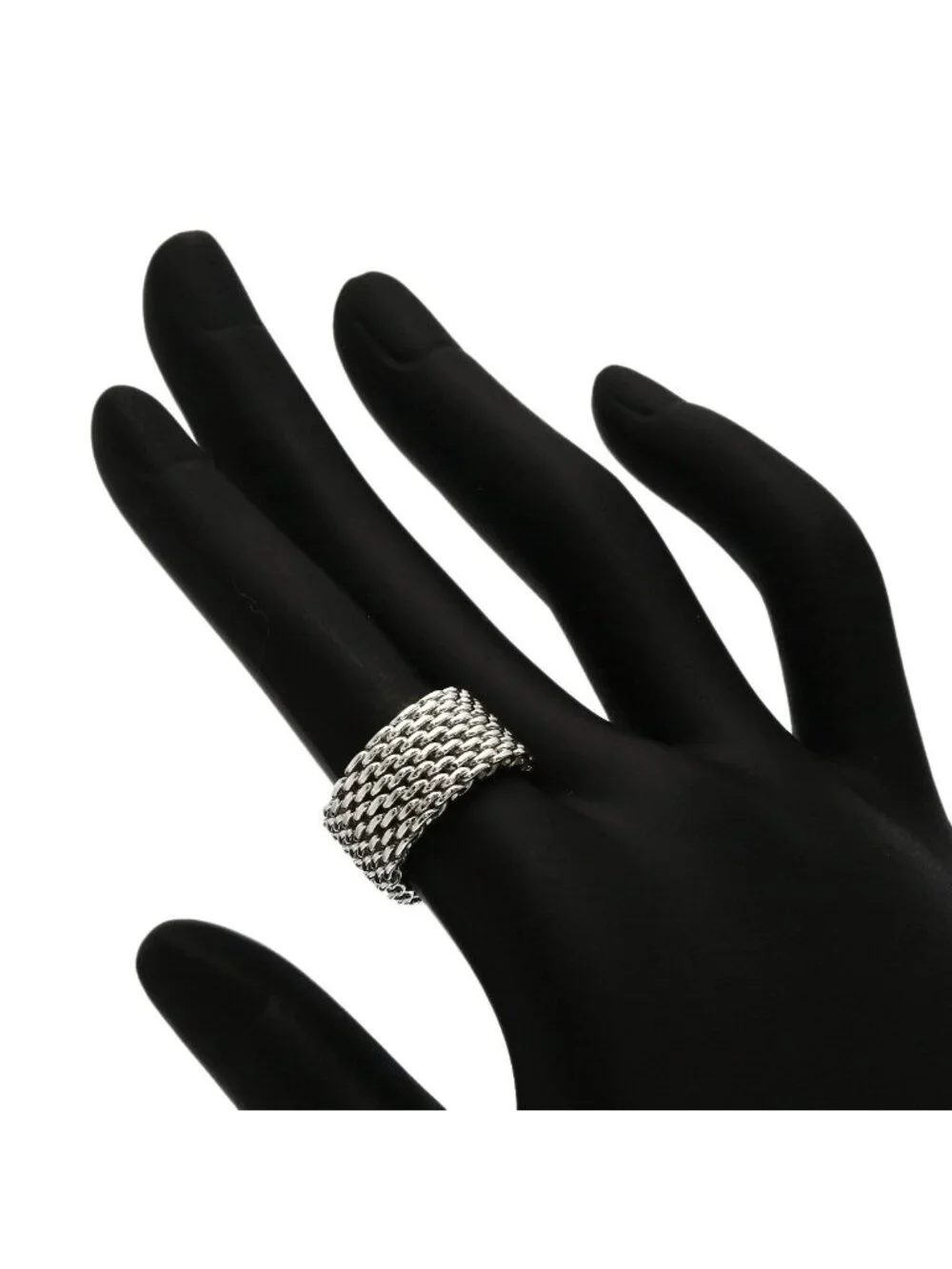 Tiffany & Co Somerset Mesh Ring Silver